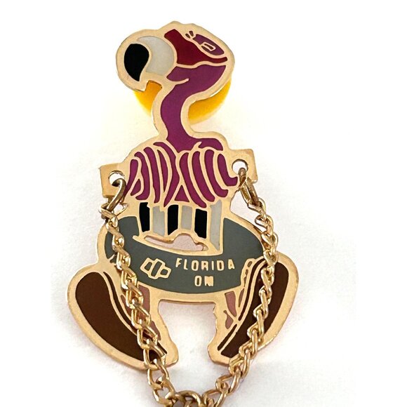 Odyssey of the Mind Florida FL Flamingo Boat Parasailing Pin 2 Set - Picture 3 of 4